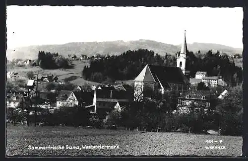 AK Gams /Weststeiermark, Teilansicht mit Kirche