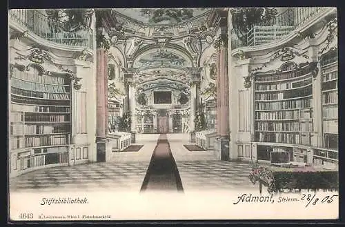 AK Admont /Steierm., Stiftsbibliothek, Innenansicht