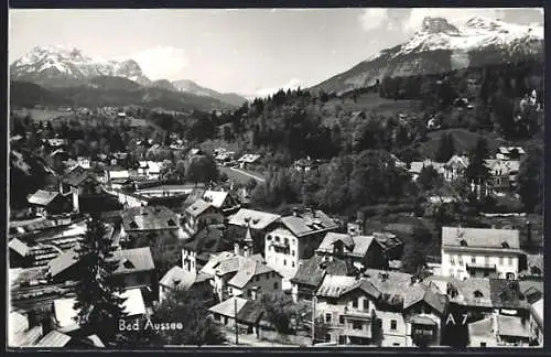 AK Bad Aussee, Teilansicht mit Bergen