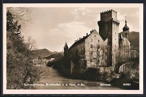 AK Waidhofen a. d. Ybbs, Blick zum Schloss