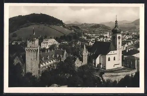 AK Waidhofen a. d. Ybbs, Teilansicht mit Kirche