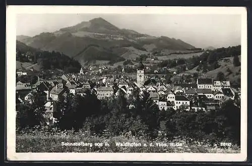 AK Waidhofen a. Y., Teilansicht m. Kirche & Schnabelberg