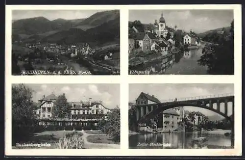 AK Waidhofen an der Ybbs, Zeller Hochbrücke, Buchenbergheim