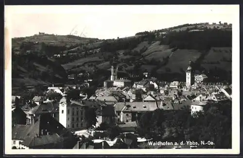 AK Waidhofen a. d. Ybbs, Teilansicht mit Strassenpartie