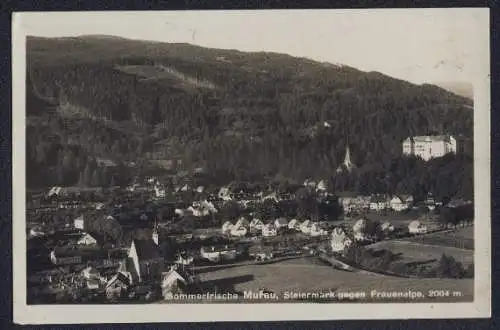 AK Murau /Steiermark, Teilansicht gegen Frauenalpe