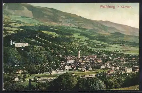 AK Wolfsberg in Kärnten, Teilansicht mit Schloss