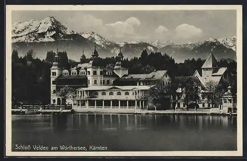 AK Velden am Wörthersee, Blick auf das Schloss