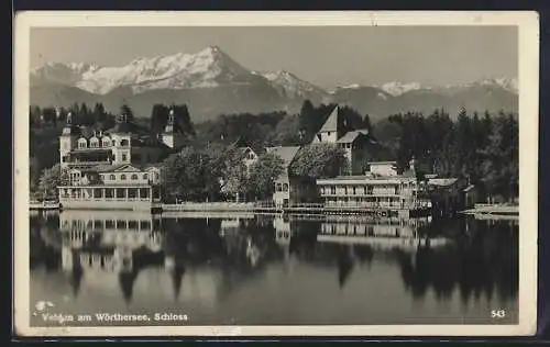 AK Velden am Wörthersee, Schloss mit Bergen