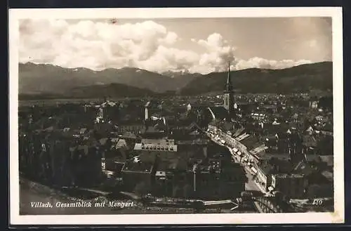 AK Villach, Gesamtansicht mit Mangart