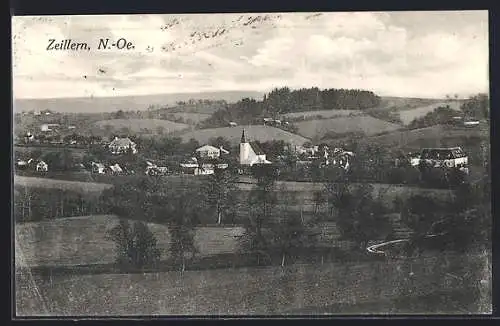 AK Zeillern /N.-Oe., Teilansicht mit Kirche