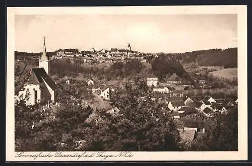 AK Drosendorf a.d. Thaya, Ansicht aus der Vogelschau