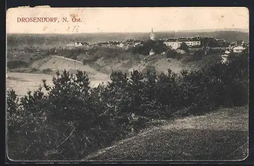 AK Drosendorf, Ortsansicht aus der Vogelschau