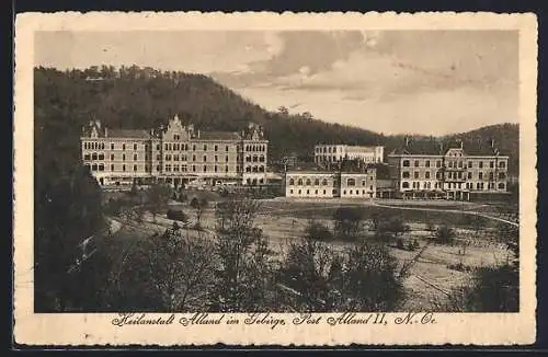 AK Alland im Gebirge, Blick auf die Heilanstalt