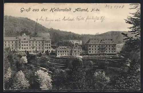 AK Alland /N.-Oe., Blick auf die Heilanstalt