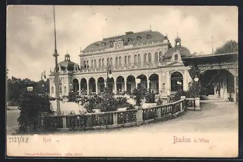 AK Baden bei Wien, Blick zum Kurhaus