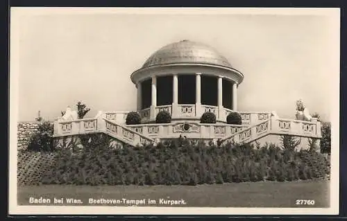 AK Baden bei Wien, Beethoven-Tempel im Kurpark