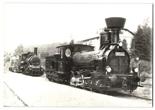 Fotografie Eisenbahn CSD - Ceskoslovenské státní dráhy, Tender-Lokomotive, Dampflok Nr. 411.019 & 404.003