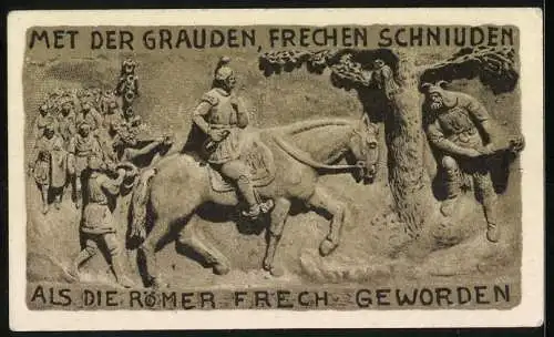 Notgeld Horn (Lippe) 1921, 50 Pfennig, Hermann-Denkmal und römische Soldaten, Seriennummer 101084