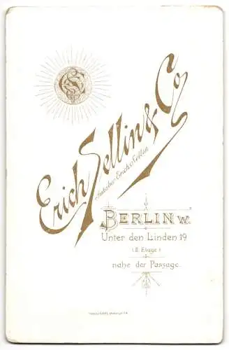 Fotografie Erich Sellin & Co., Berlin, Portrait Gräfin Anna von Hohenthal, mit Autograph, 1900