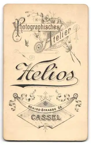 Fotografie Atelier Helios, Cassel, Königs-Str. 22, Anschrift des Ateliers in verschiedenen Schriftarten