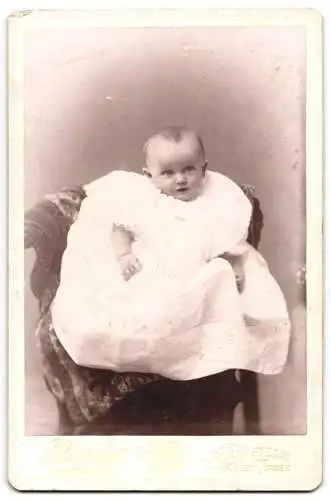 Fotografie G. W. Monfort, Plainfield / N. J., Staffelei mit Landschaftsgemälde nebst Anschrift des Ateliers