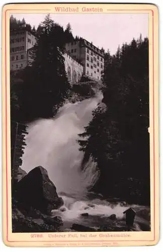 Fotografie Römmler & Jonas, Dresden, Ansicht Wildbad Gastein, Unterer Fall bei der Grabenmühle