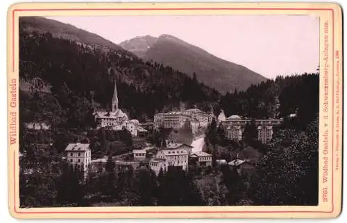 Fotografie Römmler & Jonas, Dresden, Ansicht Wildbad Gastein, Blick nach dem Ort von den Schwarzenberg-Anlagen aus