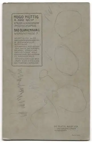 Fotografie Hugo Hüttig, Bad Blankenhain, Wilhelmstrasse 7, Porträt eines Paares