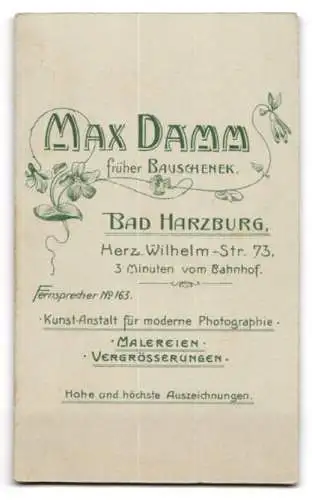 Fotografie Max Damm, Bad Harzburg, Herz. Wilhelm-Str. 73, Porträt eines Kleinkinds