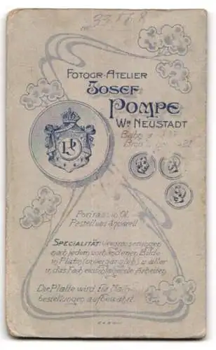Fotografie Josef Pompe, Wiener Neustadt, Brodtischgasse 21, Eleganter Herr mit Hut