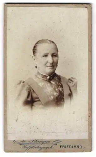 Fotografie C. de Planque, Friedland, Porträt einer Dame