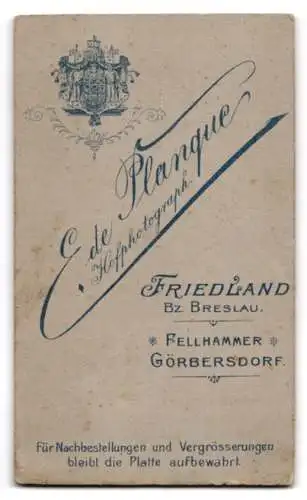 Fotografie C. de Planque, Friedland, Porträt einer Dame