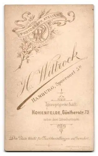 Fotografie H. Wittrock, Hamburg, Speersort 5, Porträt eines kleinen Kindes