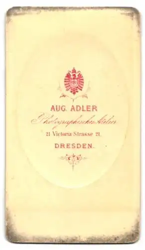 Fotografie Aug. Adler, Dresden, Victoria Strasse 21, Porträt eines jungen Mannes