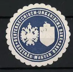 Reklamemarke Österreich-Ungarn, Österreichisch-Ungarische Bank, Doppeladler und Wappen