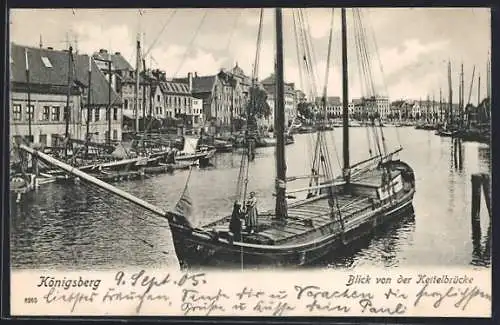 AK Königsberg, Blick von der Kettelbrücke