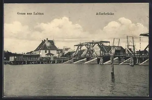 AK Labiau, Adlerbrücke im Sonnenschein