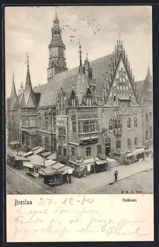 AK Breslau, Partie am Rathaus