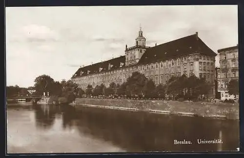 AK Breslau, Flusspartie mit Universität