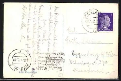 AK Breslau, Dom, Rückansicht