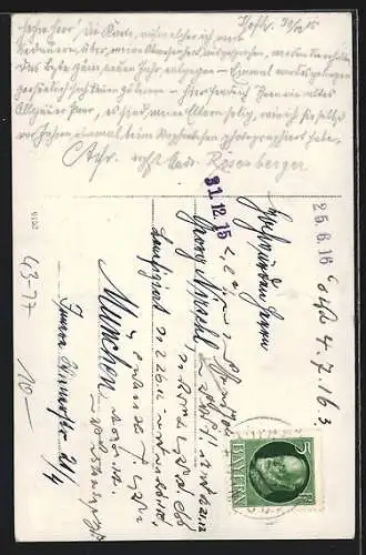 AK Älteres Paar am Gartentisch Zeitung lesend