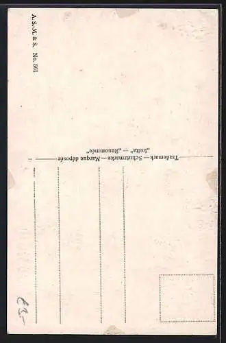 Ölgemälde-Imitations-AK Imita / A.S.-M. Leipzig Nr. 561: Römisches Paar an einer Säule