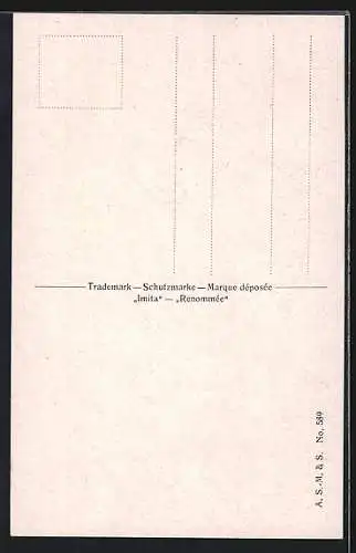 Ölgemälde-Imitations-AK Imita / A.S.-M. Leipzig Nr. 589: Geistlicher trinkt Wein