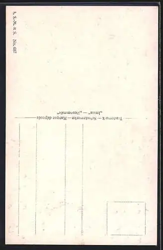 Ölgemälde-Imitations-AK Imita / A.S.-M. Leipzig Nr. 687: Älterer Herr mit Mädchen am Klavier