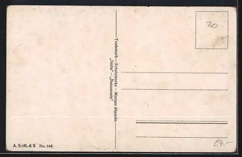 Ölgemälde-Imitations-AK Imita / A.S.-M. Leipzig Nr. 648: Bauernhaus mit Postkutsche am Abend