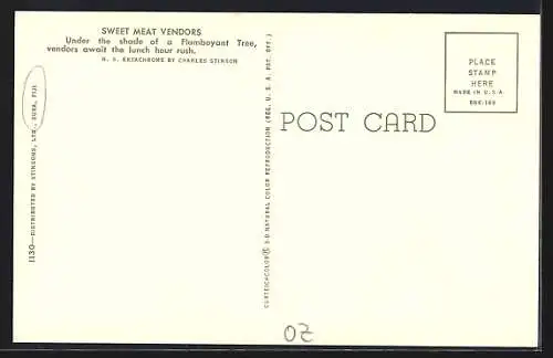 AK Suva /Fiji, Sweet Meat Vendors under a Tree