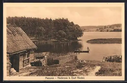 AK Nieden /Masuren, Haus am Niedersee