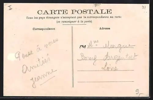 AK Breuillet, Rue animée avec habitants devant le tabac