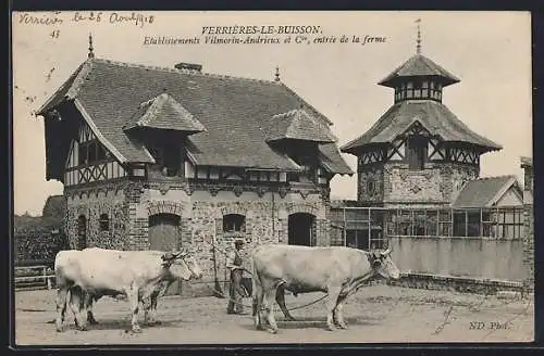 AK Verrières-le-Buisson, Établissements Vilmorin-Andrieux et Cie, entrée de la ferme