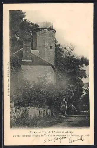 AK Jarcy, Tour de l`Ancienne Abbaye où fut inhumée Jeanne de Toulouse en 1261